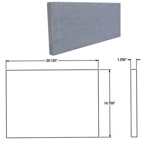 14 3/4'' x 20 1/8'' x 1 1/4'' VERMICULITE BAFFLE