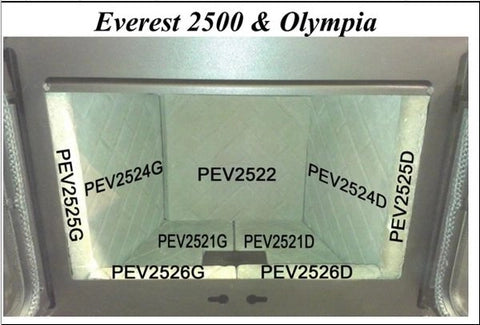 NORDICA - VERTICAL REFRACTORY PANEL PEV2525D