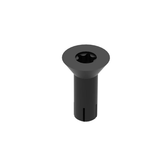BLACK TORX SCREW WITH FLAT HEAD TYPE F 1/4-20 x 3/4"