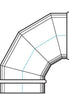 90° X 8" 26Ga. GALVANISED ELBOW