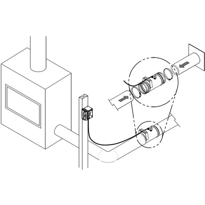 5"Ø FRESH AIR INTAKE REGISTER WITH AIRTIGHT DAMPER - Fresh Air Intakes and Collar (view 2)