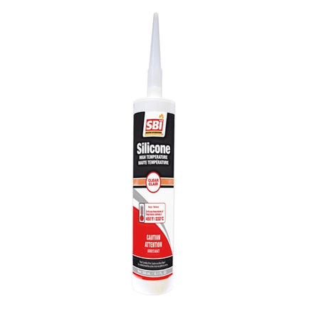 HIGH TEMPERATURE CLEAR SILICONE (300 mL-10.1 FL.OZ.)