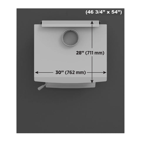 TEMPERED GLASS HEARTH PAD 10 mm - 54" x 46 3/4" - Hearth Pads (view 2)