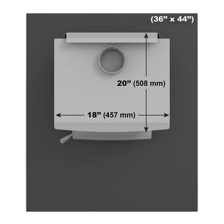 TEMPERED GLASS HEARTH PAD 10 mm - 44" x 36"