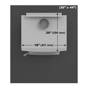TINTED TEMPERED GLASS HEARTH PAD 10 mm - 44
