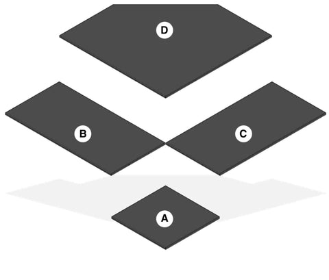 MODULAR HEARTH PAD SYSTEM 60" - CORNER