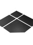 BLACK STEEL HEARTH PAD 60" - CORNER