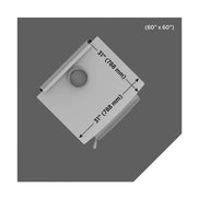 BLACK STEEL HEARTH PAD 60