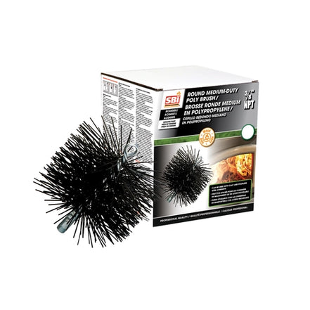 6" ROUND BRUSH WITH POLYPROPYLENE BRISTLES (3/8" NPT)