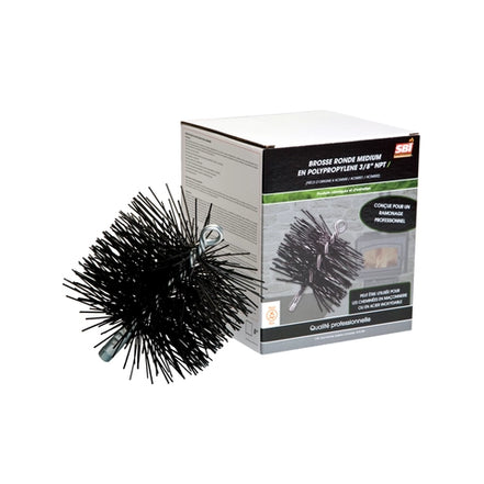 8" ROUND BRUSH WITH POLYPROPYLENE BRISTLES (3/8" NPT)