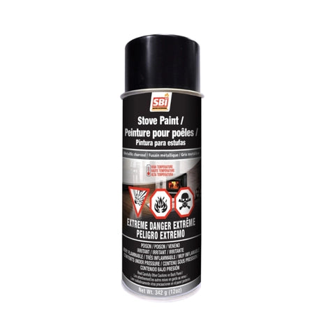 METALLIC CHARCOAL STOVE PAINT - 342 g (12oz) AEROSOL