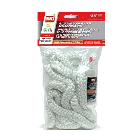 GLUE AND 3/8" x 7' WHITE DOOR GASKET KIT