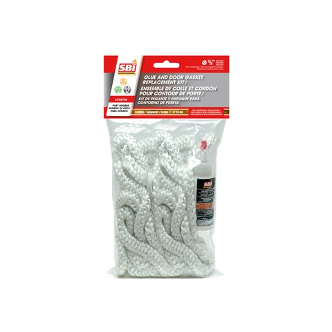 GLUE AND 5/8" x 7' WHITE DOOR GASKET KIT