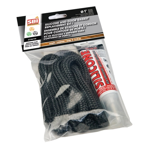 SILICONE AND 1" x 8' BLACK DOOR GASKET KIT