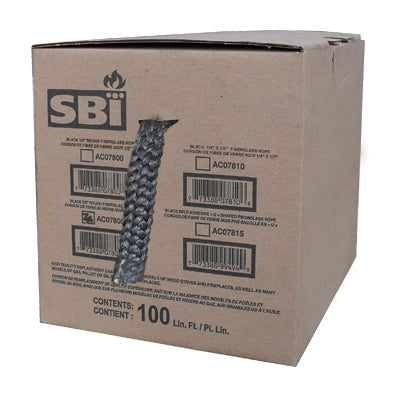 5/8" x 100' BLACK FIBERGLASS GASKET BOX