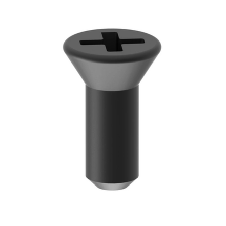 BLACK SELF TAPPING SCREW 8-32 "F" TYPE x 7/16" FLAT HEAD QUADREX
