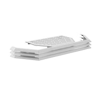 BRUSHED NICKEL LOUVER AND TRIVET