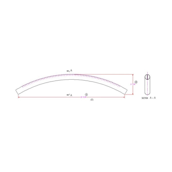 2200 OLD FRONT ARCHED SEC. AIR TUBE (2S1014)