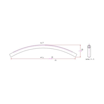 2200 OLD FRONT ARCHED SEC. AIR TUBE (2S1014)