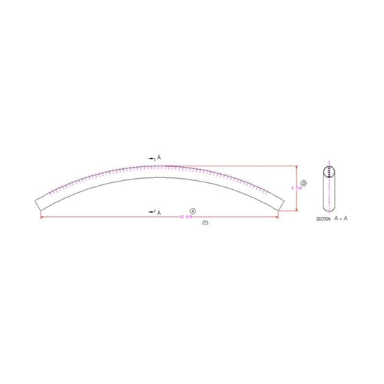 2200 OLD FRONT ARCHED SEC. AIR TUBE (2S1014)