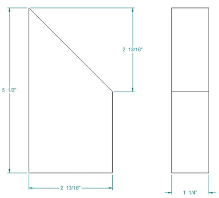 2 3/4" x 5 1/2" x 2 3/4" REFRACTORY BRICK