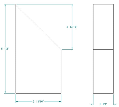 BRIQUE RÉFRACTAIRE 2 3/4 po x 5 1/2 po x 2 3/4 po 