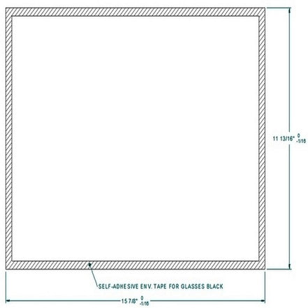 15 7/8"W x 11 13/16"H GLASS WITH GASKET