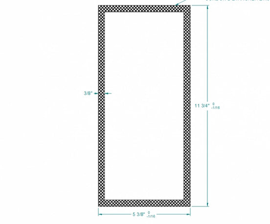 5 3/8"W x 11 3/4"H GLASS WITH GASKET