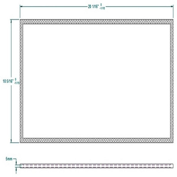 5mm ROBAX GLASS WITH GASKET FOR OSBURN 2400 (HM10)