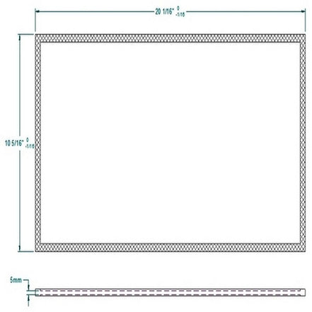 5mm ROBAX GLASS WITH GASKET FOR OSBURN 2400 (HM10)