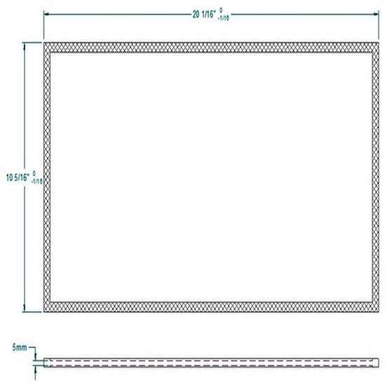 5mm ROBAX GLASS WITH GASKET FOR OSBURN 2400 (HM10)
