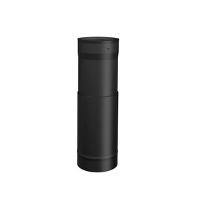 TELESCOPIC SINGLE WALL BLACK PIPE - 6"Ø (14"-22"L)