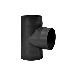 TEE WITH CAP SINGLE WALL BLACK PIPE - 6