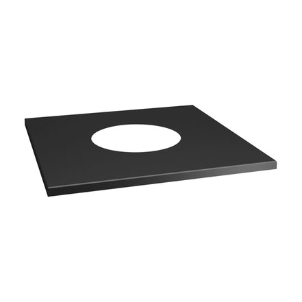 BLACK SQUARE WALL TRIM COLLAR - 6"Ø