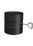 BLACK SINGLE WALL PIPE SECTION WITH DAMPER 6"Ø