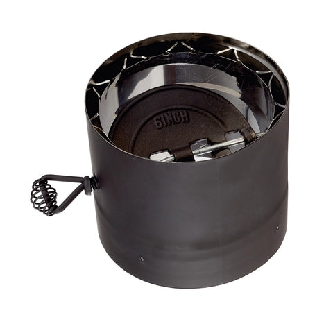 6" VORTEX DOUBLE WALL STOVE PIPE SECTION WITH DAMPER