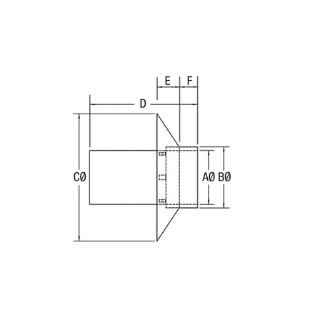 6" VORTEX DOUBLE WALL MASONRY ADAPTER