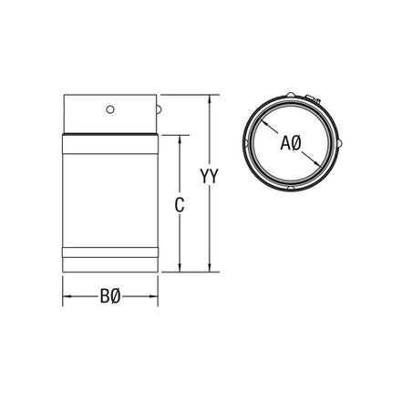 3" X 9"L PELLET PIPE SLIP SECTION