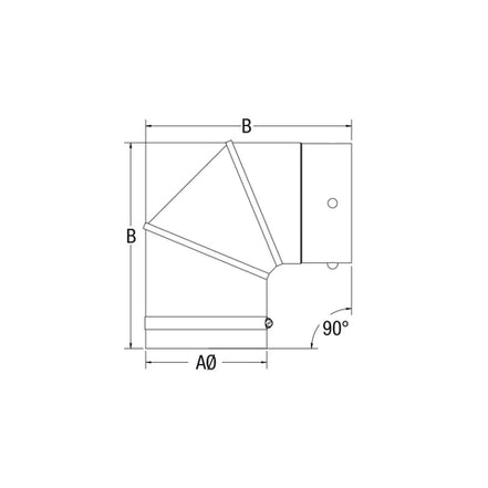 3" X 90° PELLET ELBOW (UNPAINTED)
