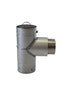 ADAPTATEUR EN T POUR POÊLE À GRANULÉS 4" AVEC BOUCHON (NON PEINT) 