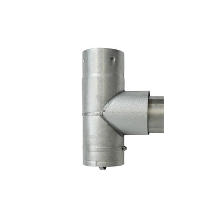 4" TO 3" PELLET STOVE TEE AND CAP ADAPTER (UNPAINTED)
