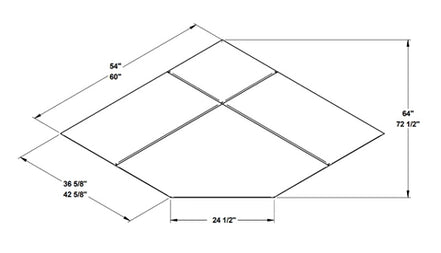 MODULAR HEARTH PAD SYSTEM 60" - CORNER